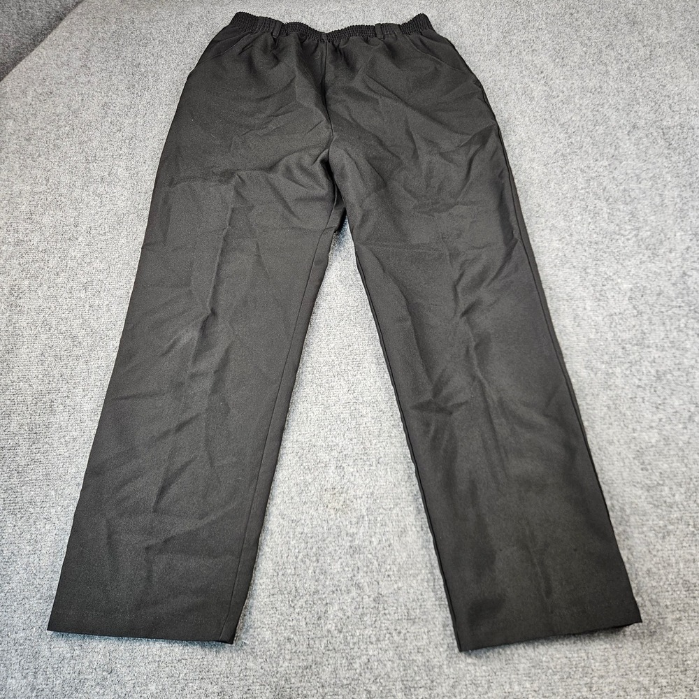 Carriage Court Mens Black Elastic Waist Pull On Straight Leg Dress Pants 28x28
